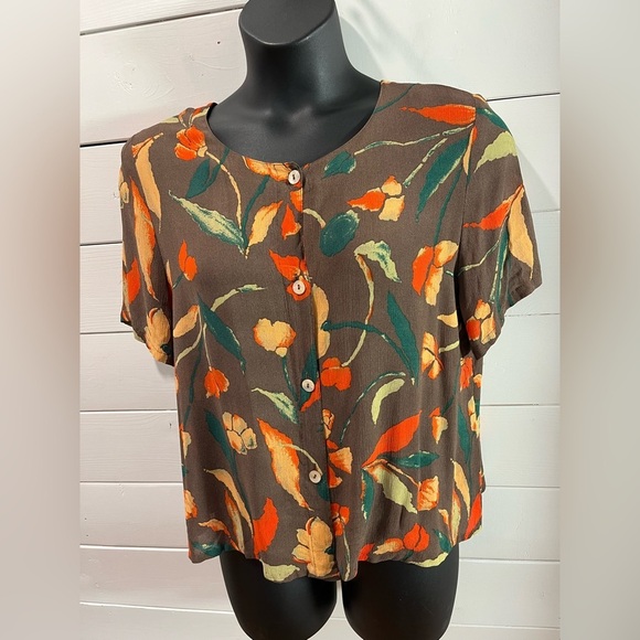 CAREN C. by Henke Floral Blouse - Size 16 - Picture 7 of 12